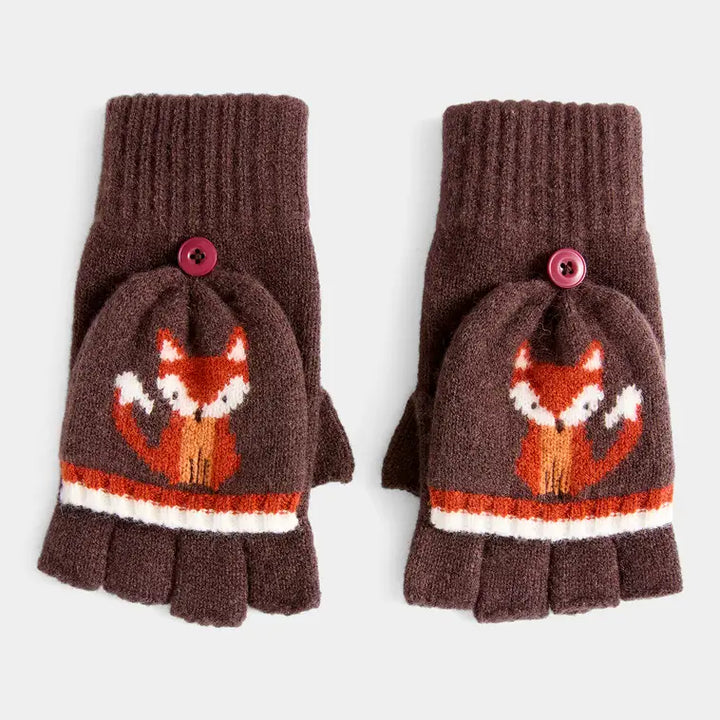 Cosy As A Fox Knitted Gloves