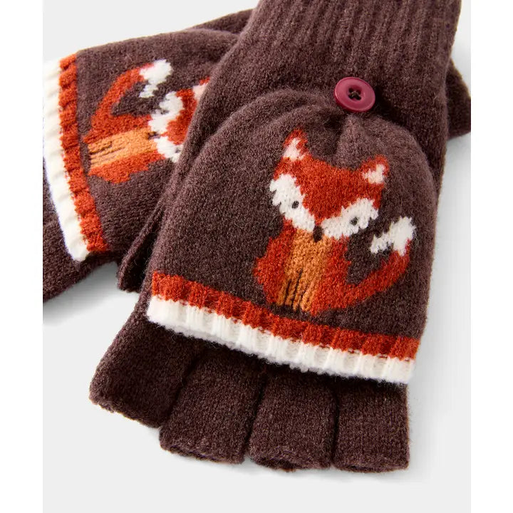 Cosy As A Fox Knitted Gloves