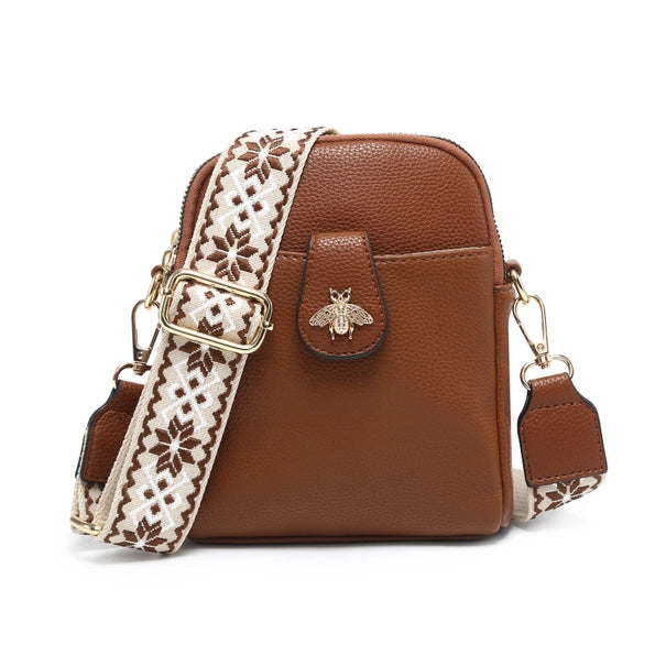 Cross Body Handbag with double zip |