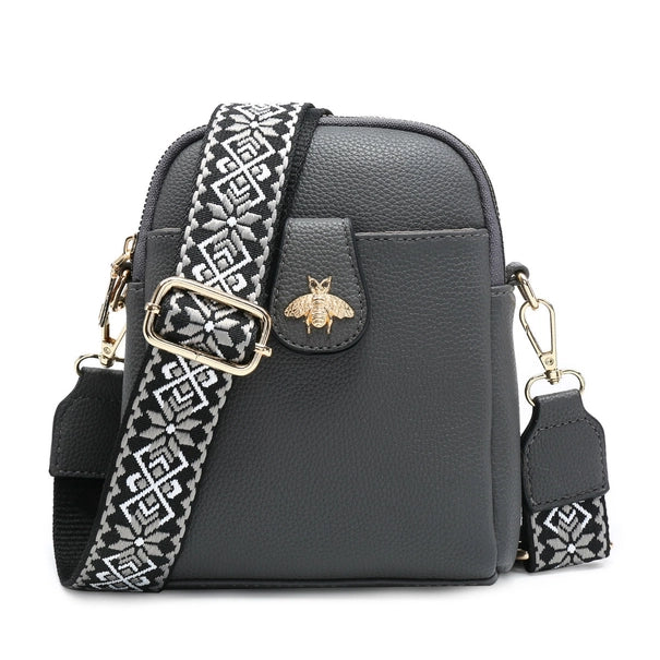 Cross Body Handbag with double zip |