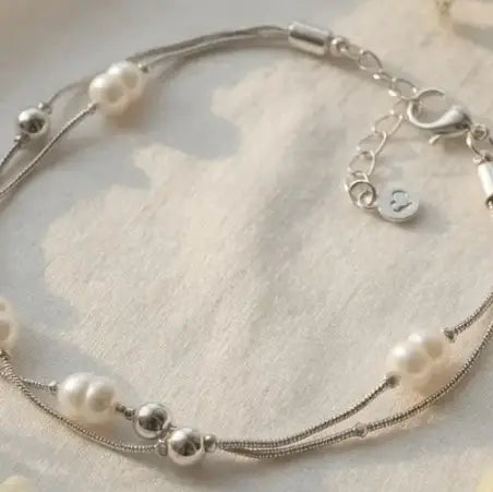 Double Layer Faux Pearl Bracelet