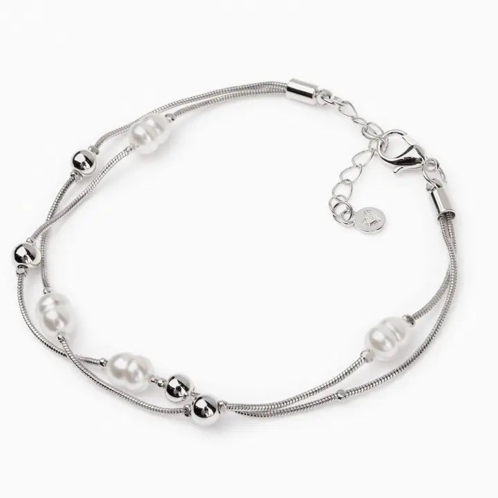Double Layer Faux Pearl Bracelet