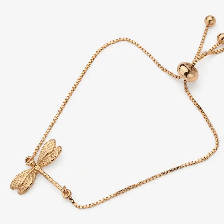 Adjustable Dragonfly Bracelet- Gold