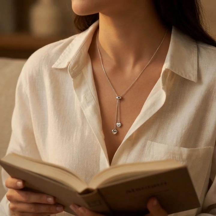 Adjustable Heart Drop Necklace