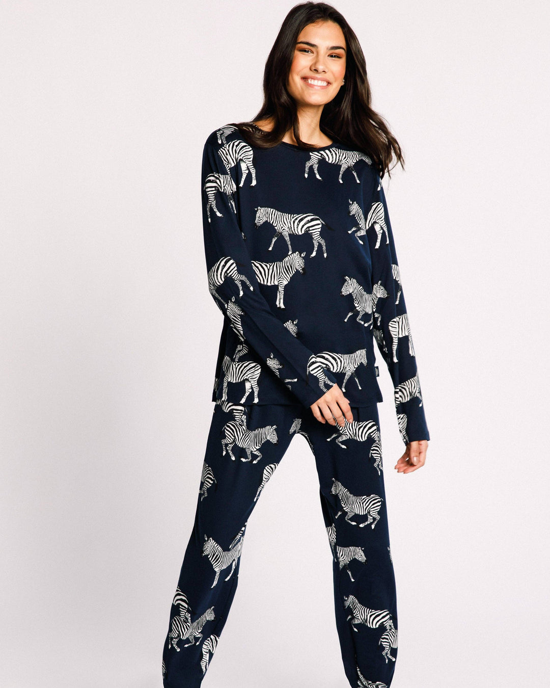 Zebra Print Pyjama Set | Navy