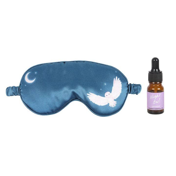 Sleep Mask and Essential Oil Gift Set - Night Owl