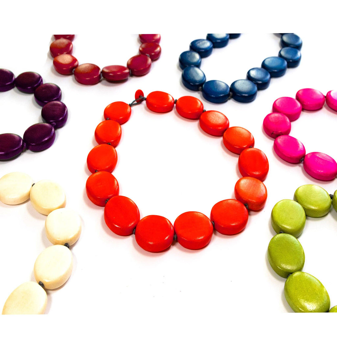 Pangantuon Wood Bead Necklace – Wax Cord