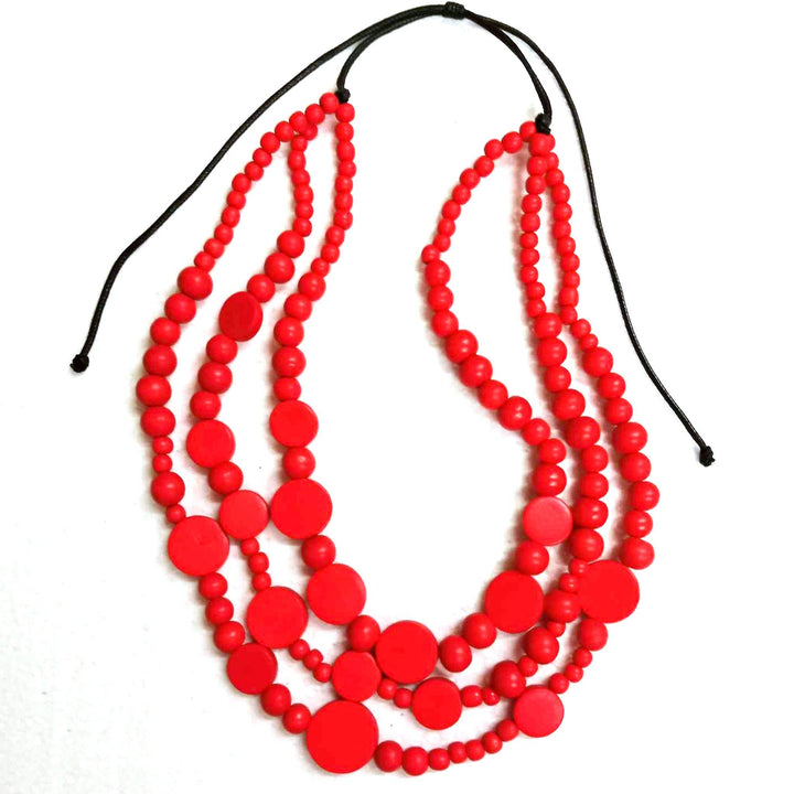 Disc Drops Necklace – 19" Drop