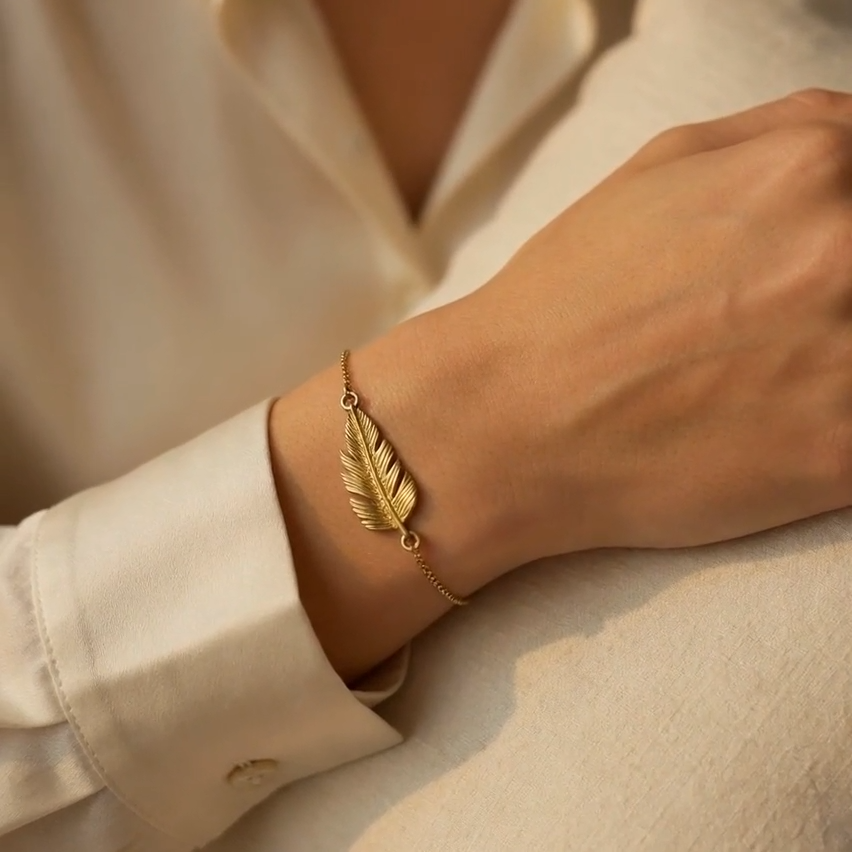 Adjustable Feather Bracelet