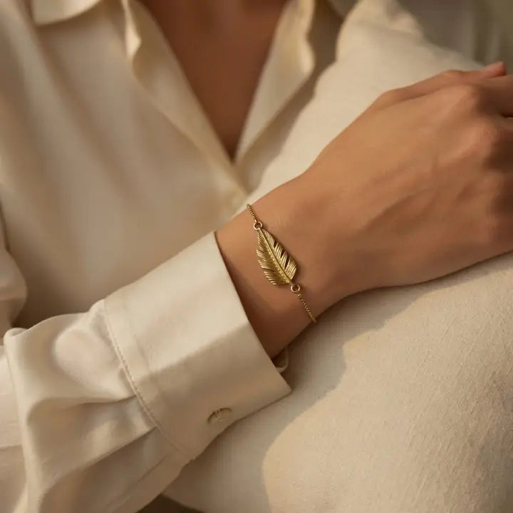 Adjustable Feather Bracelet