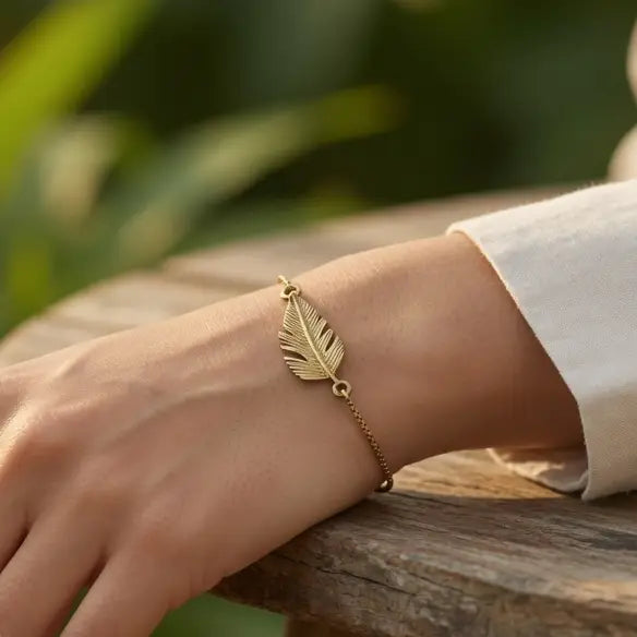 Adjustable Feather Bracelet
