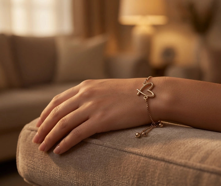 Adjustable Heart Bracelet