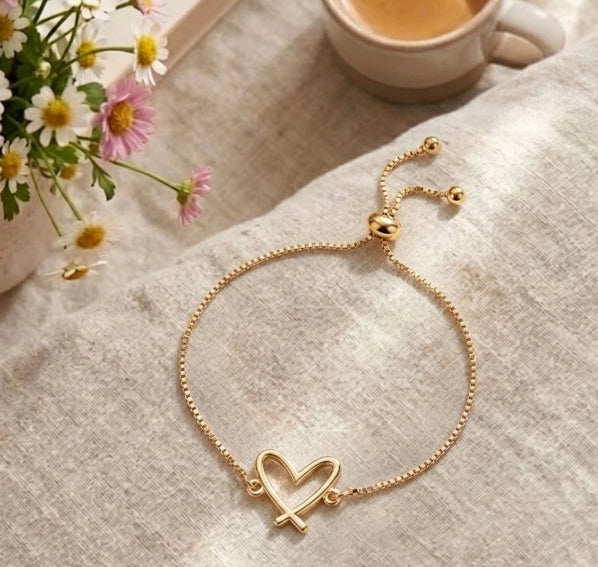 Adjustable Heart Bracelet