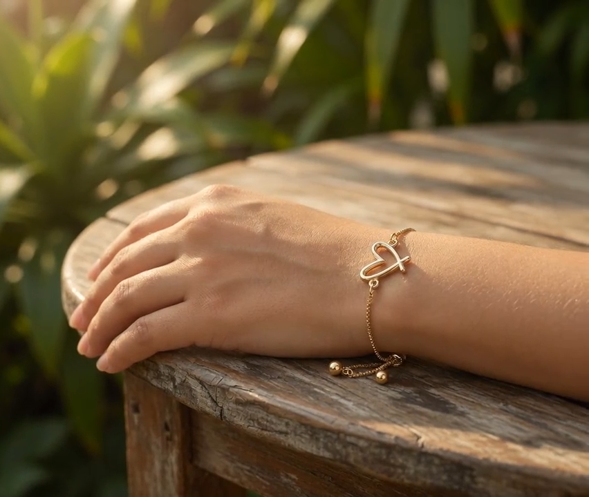 Adjustable Heart Bracelet