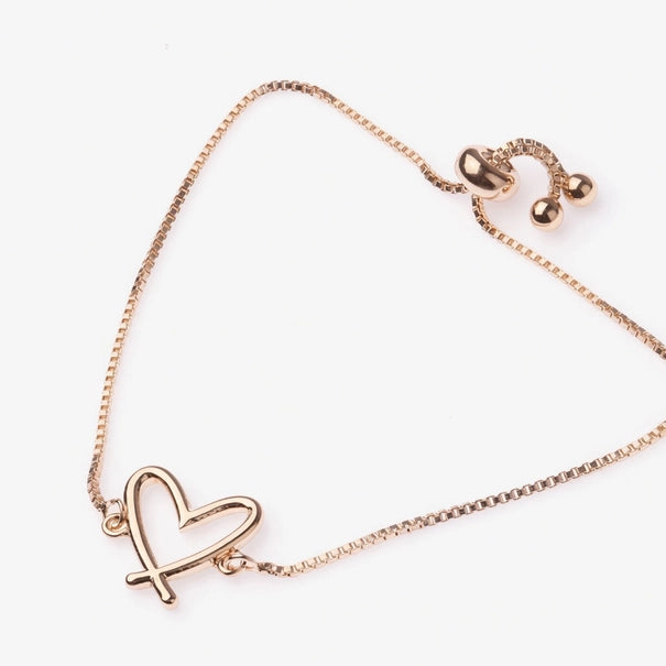 Adjustable Heart Bracelet