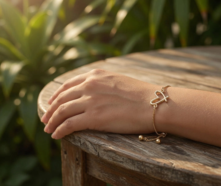 Adjustable Heart Bracelet
