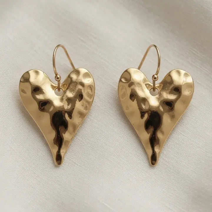 Heart Earrings - Gold