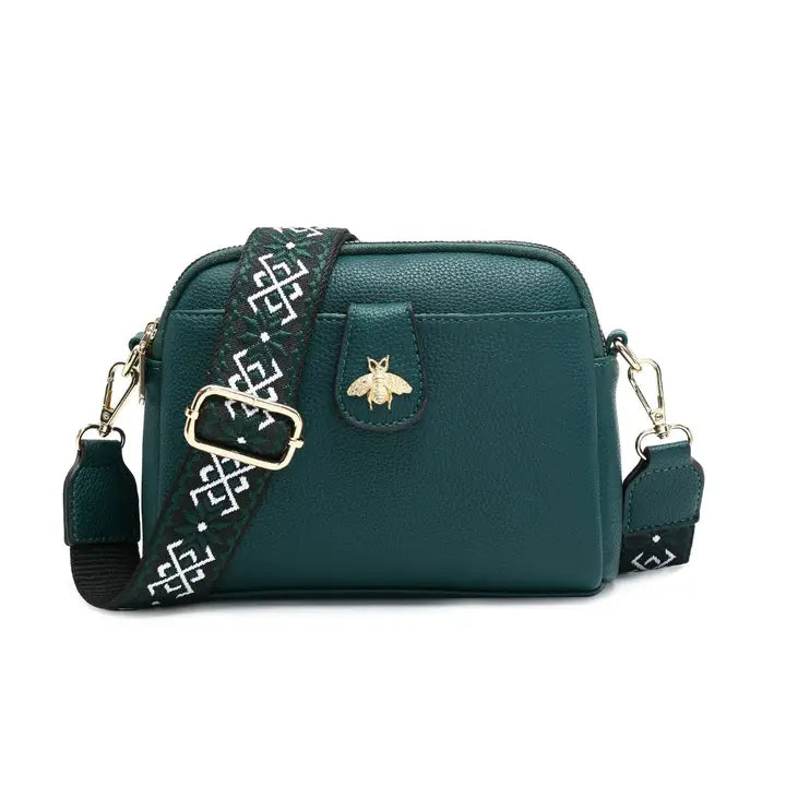 Cross Body Handbag with double zip