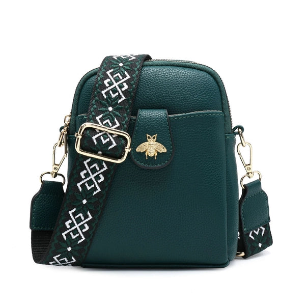 Cross Body Handbag with double zip |