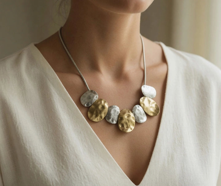 Hammered Statement Necklace