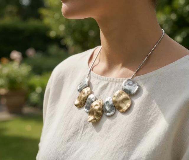 Hammered Statement Necklace