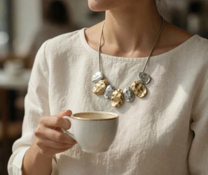 Hammered Statement Necklace