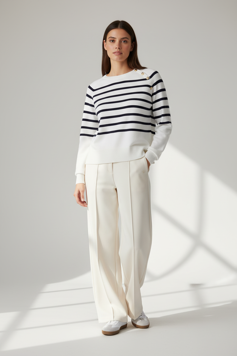 Ibbie Sweater Paired with Ilma Trousers