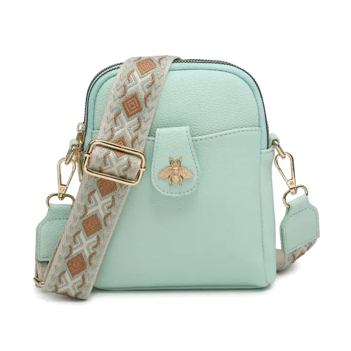 Cross Body Handbag with double zip |