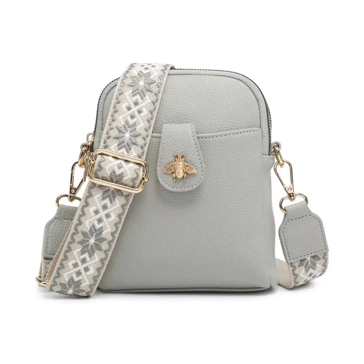 Cross Body Handbag with double zip |