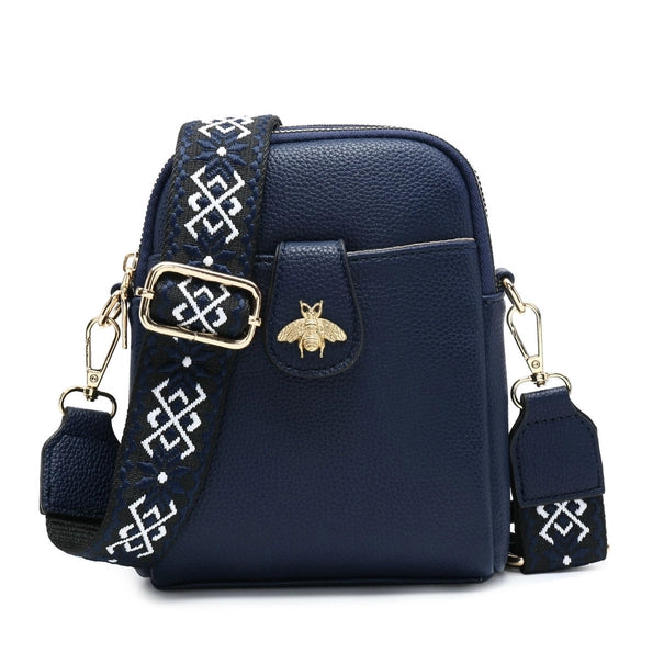 Cross Body Handbag with double zip |