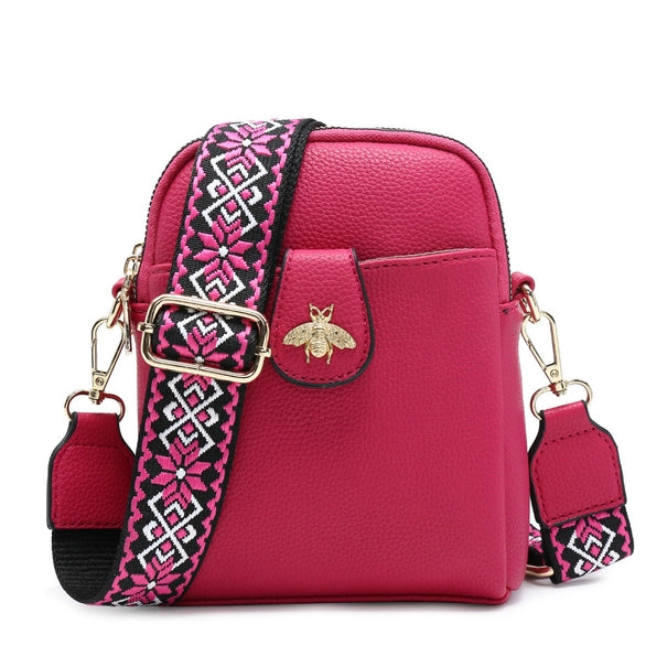 Cross Body Handbag with double zip |