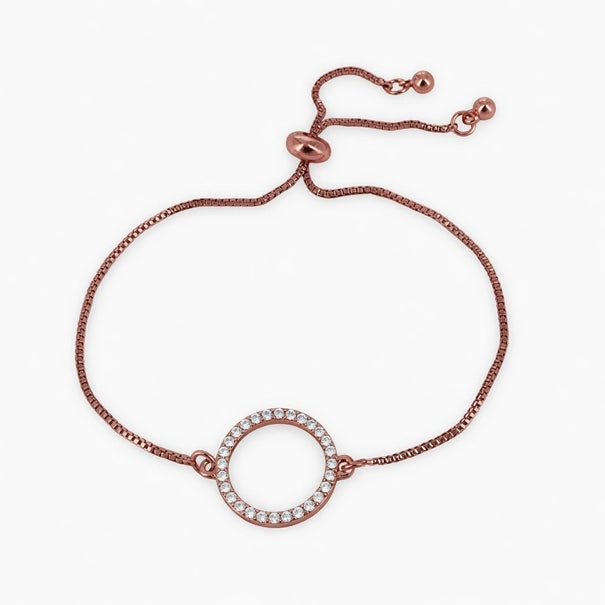 Adjustable Crystal Circle Bracelet