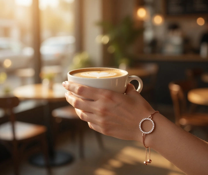 Adjustable Crystal Circle Bracelet