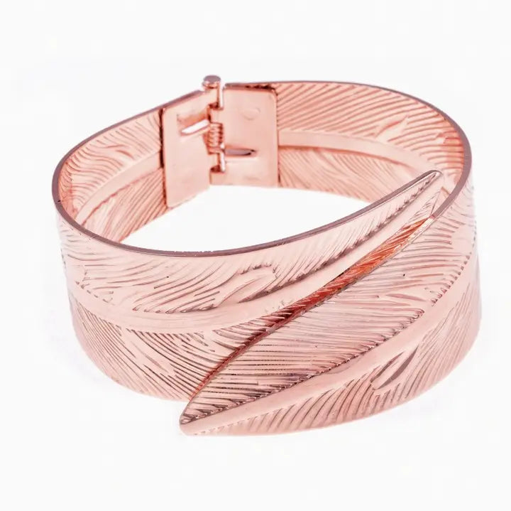 Leaf Design Cuff Bangle