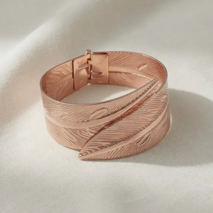 Leaf Design Cuff Bangle