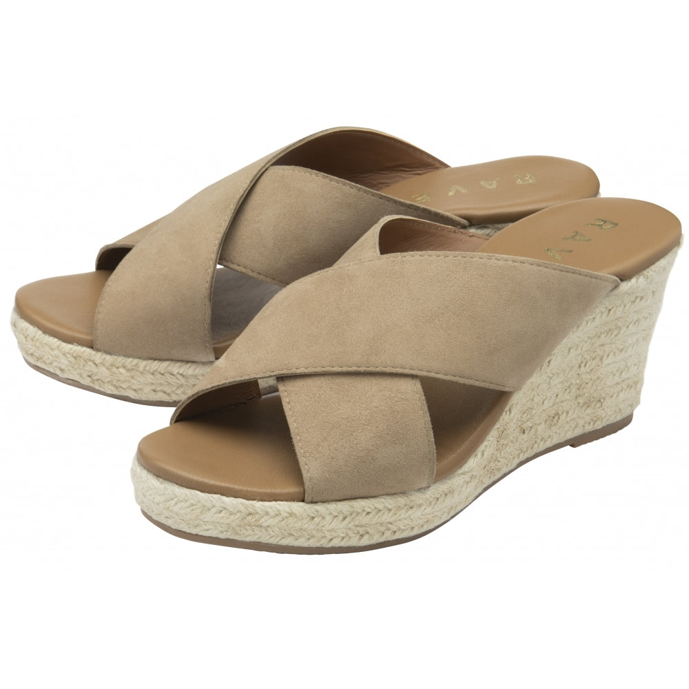Suede Morley Wedge Mule Sandals | Ravel