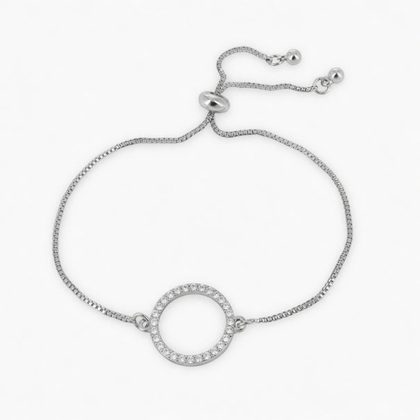 Adjustable Crystal Circle Bracelet