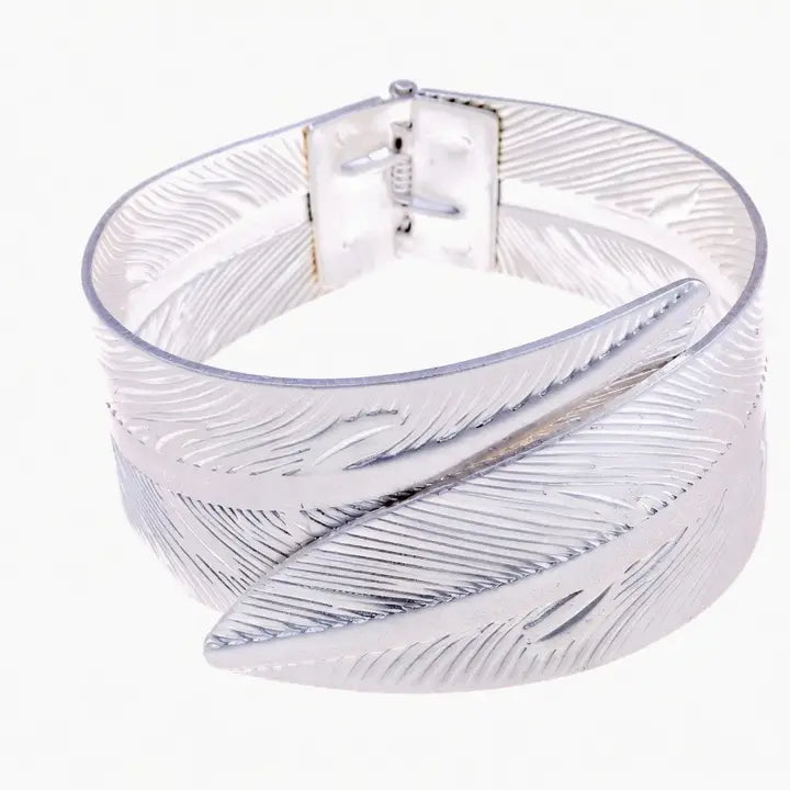 Leaf Design Cuff Bangle