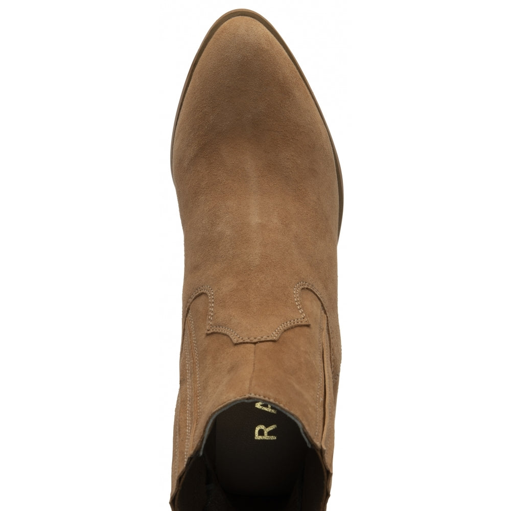 Tan Suede Ebert Heeled Ankle Boots | Ravel