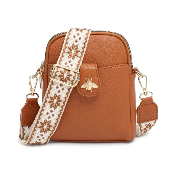 Cross Body Handbag with double zip |