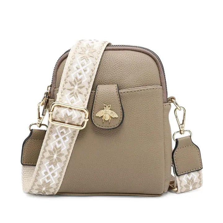 Cross Body Handbag with double zip |