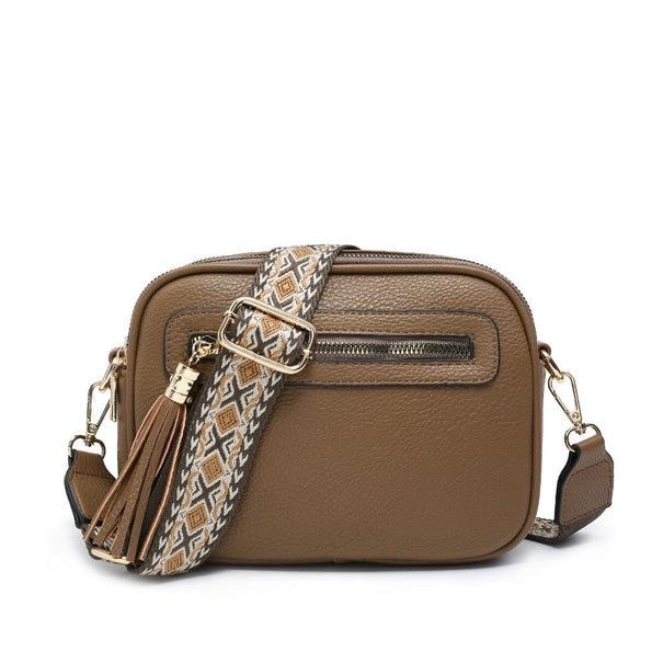 Papaya Cross Body Handbag with double zip