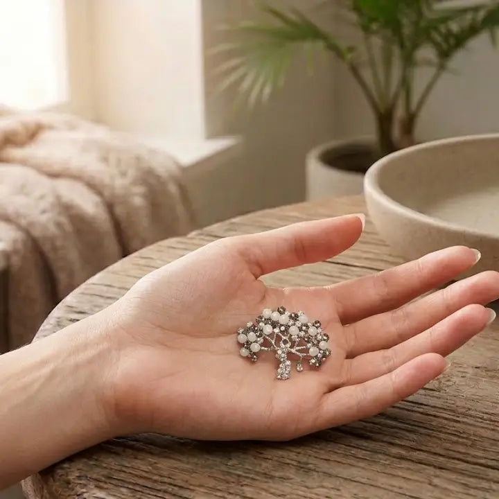 Sparkle Tree of Life Brooch - Silver