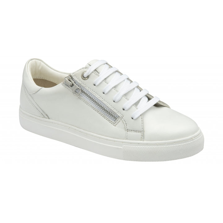 White Leather Gage Trainers | Ravel