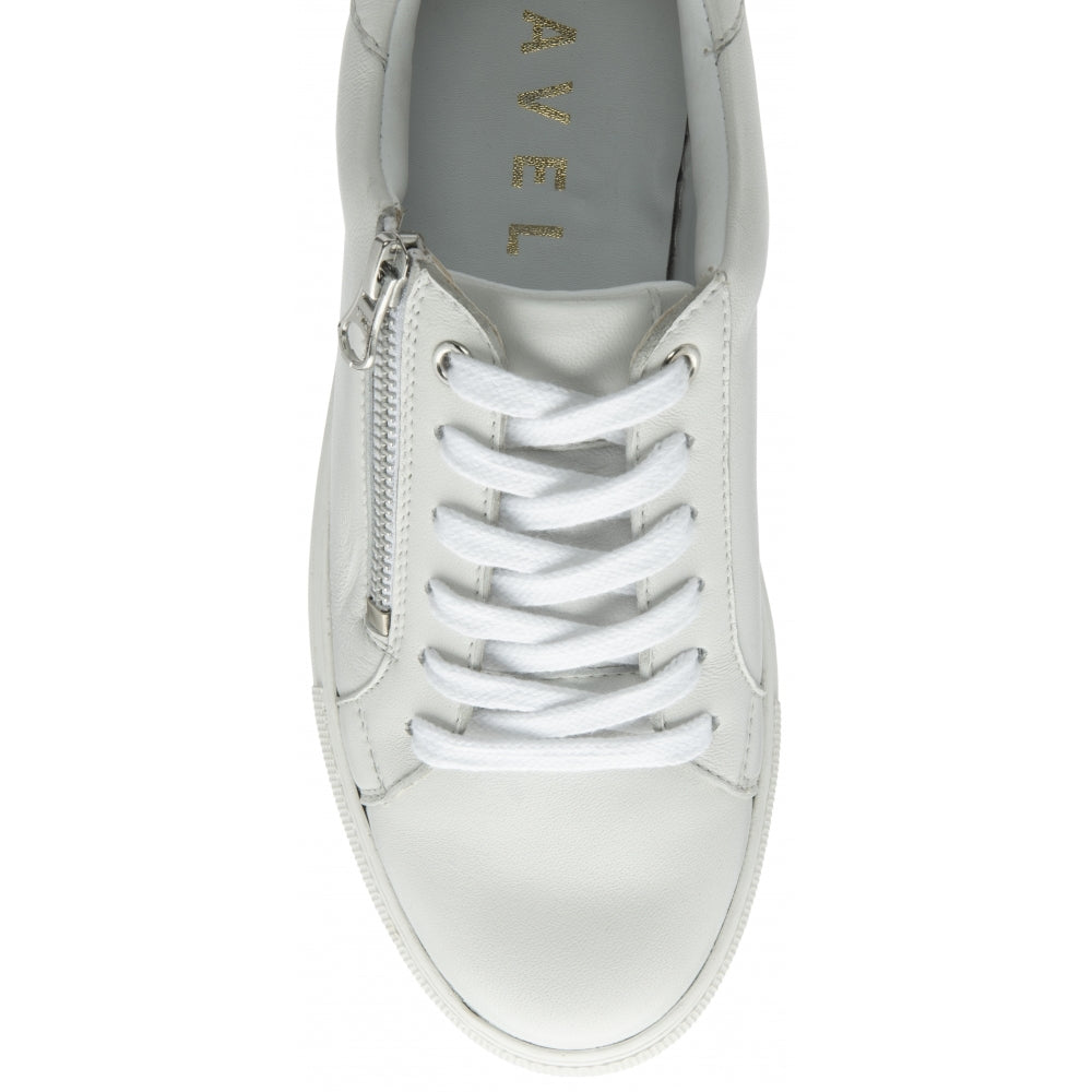 White Leather Gage Trainers | Ravel