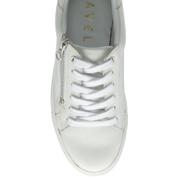 White Leather Gage Trainers | Ravel