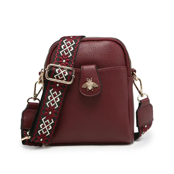 Cross Body Handbag with double zip |